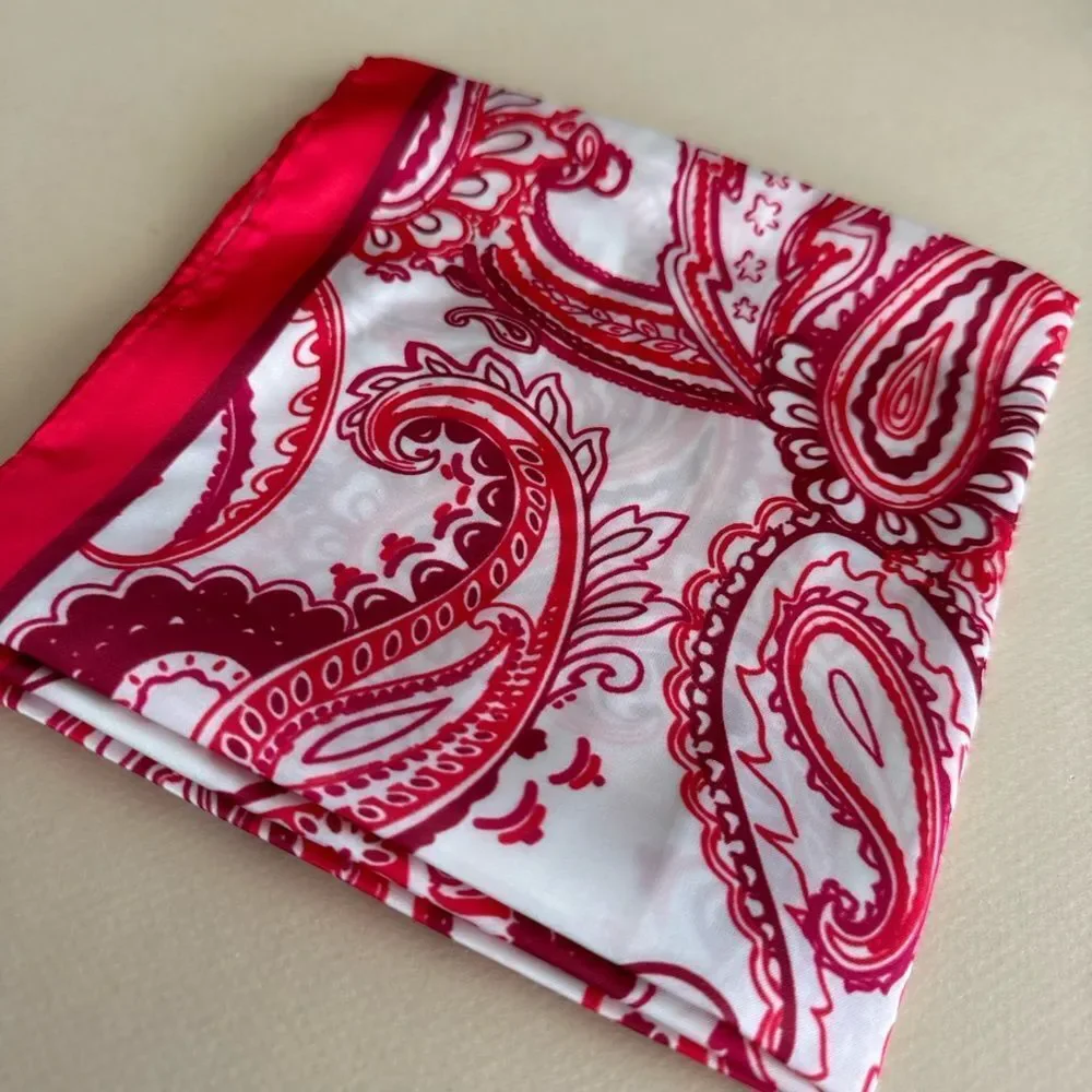 Red Paisley scarf P103